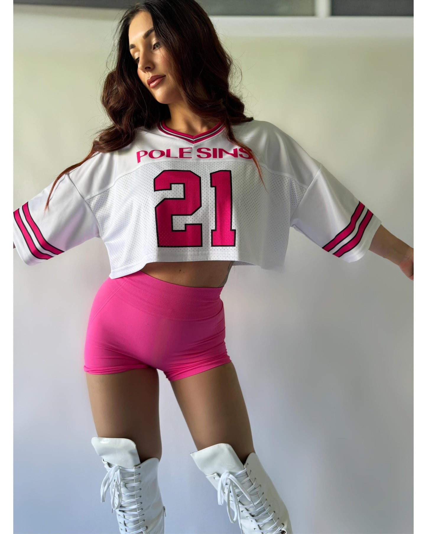 2026 Crop Jersey-Pole Sins-Small-Pole Sins- pole dance heels - pole dance boots