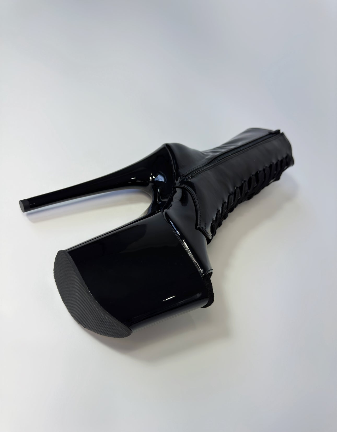 patent leather pleaser heel 8inch