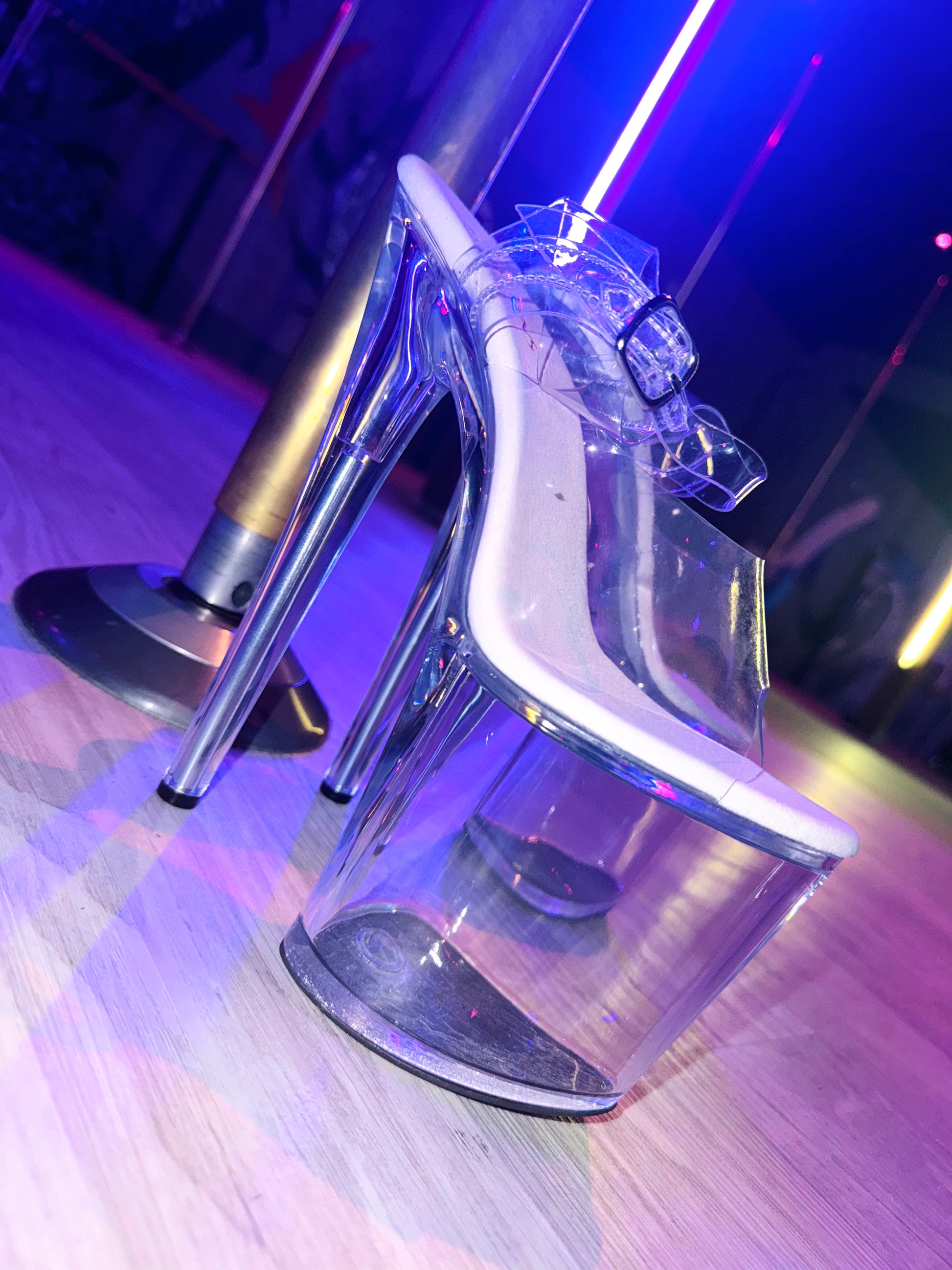 clear strap stripper pole dancing heels 8inch 9inch 7inch boots 