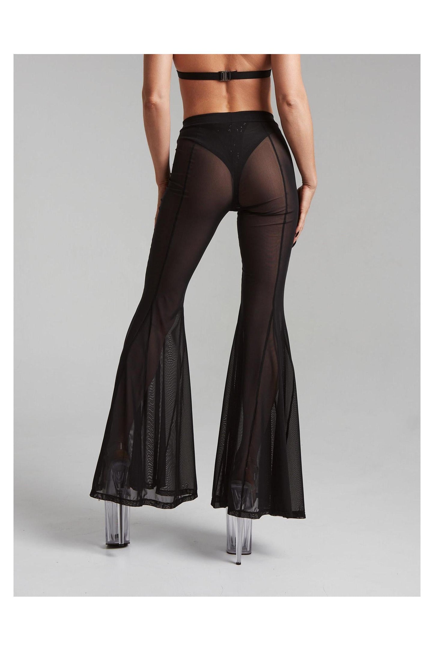 Divine Pants Moire - Black-Harna Wear-Pole Sins- pole dance heels - pole dance boots