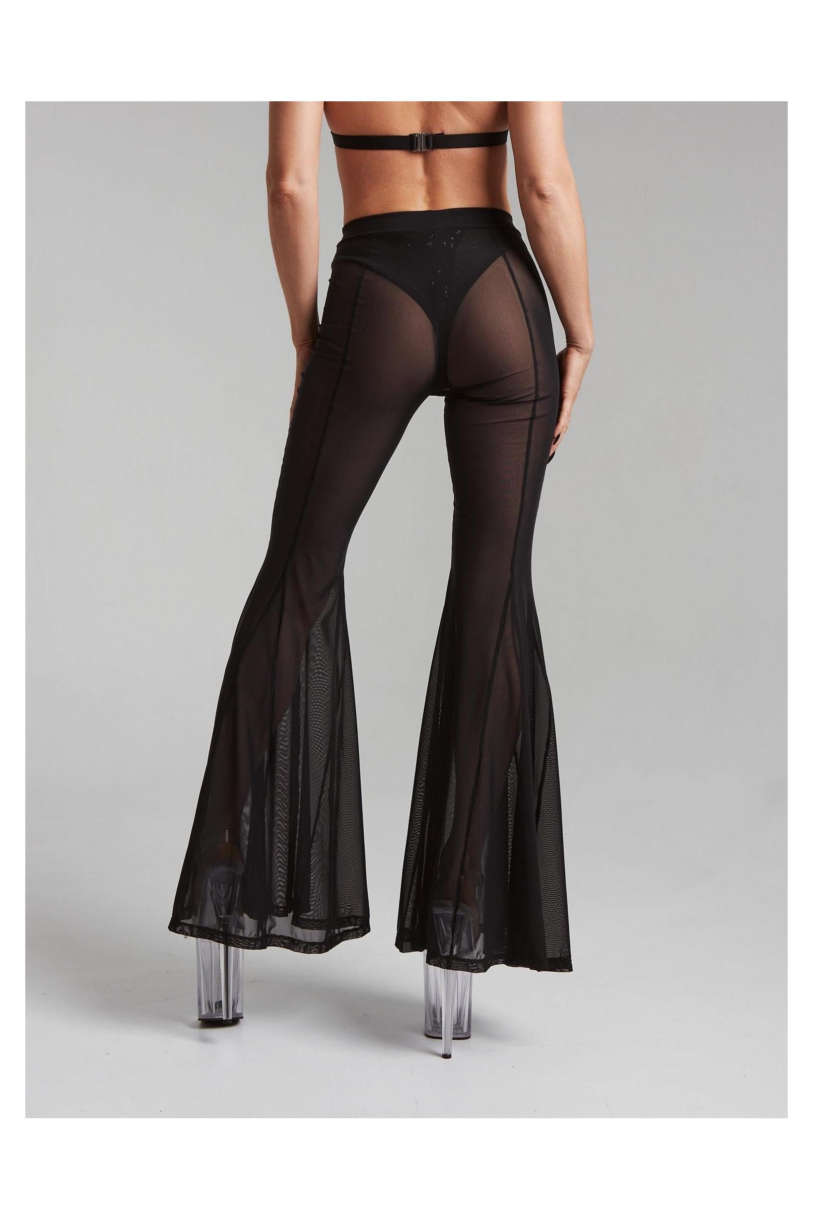 Divine Pants Moire - Black-Harna Wear-Pole Sins- pole dance heels - pole dance boots