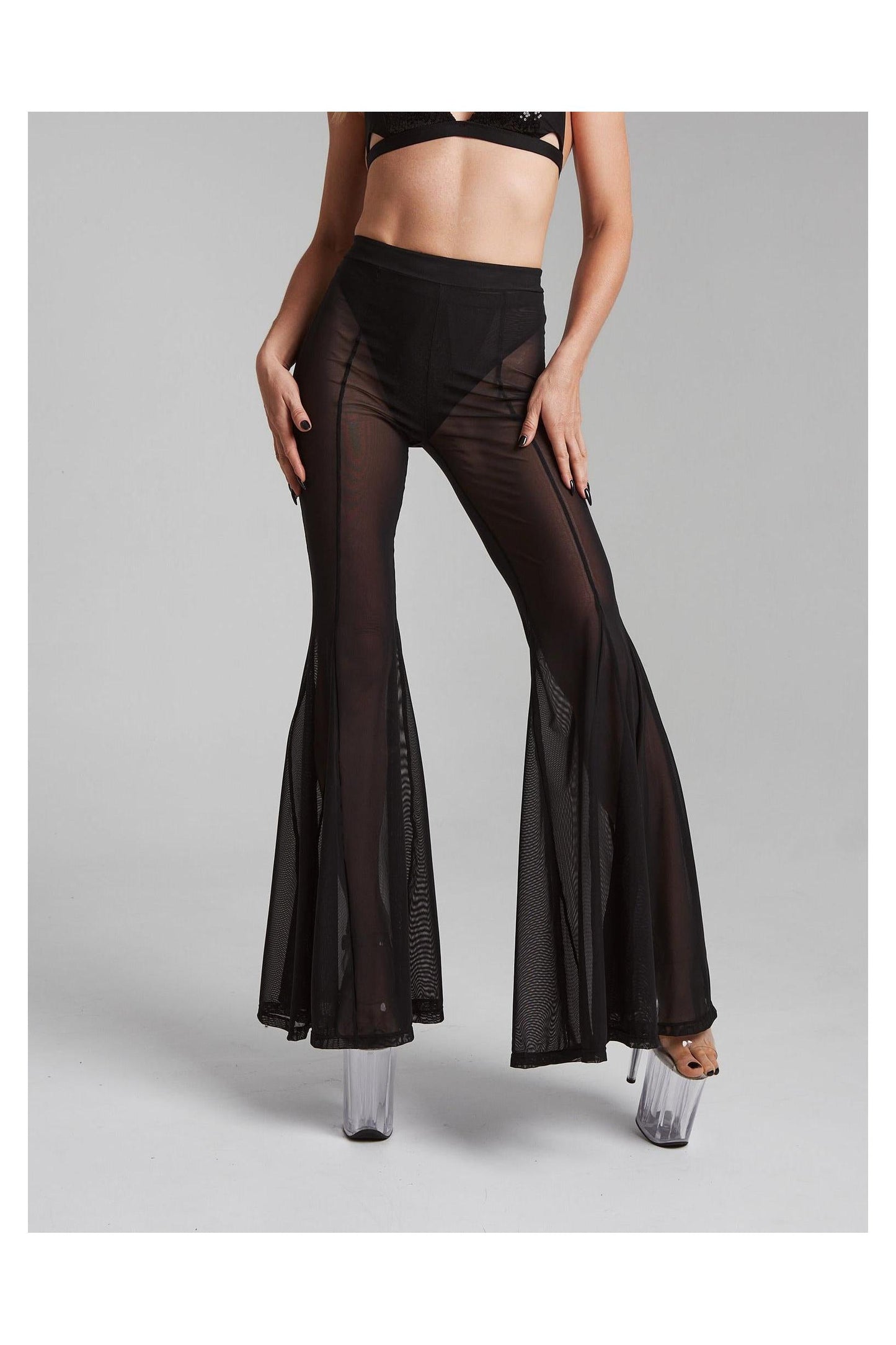 Divine Pants Moire - Black-Harna Wear-Pole Sins- pole dance heels - pole dance boots