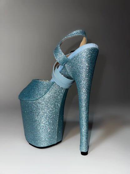 hella glitter pleaser sandal sparkle blue 