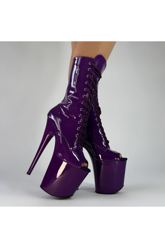 Essential (Vixen)-Patent-Pole Sins-8-inch-AU5 / EUR35-Pole Sins- pole dance heels - pole dance boots