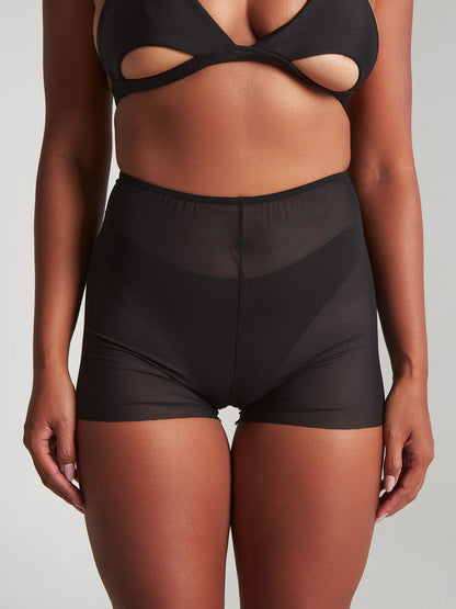 Moire Shorts Black