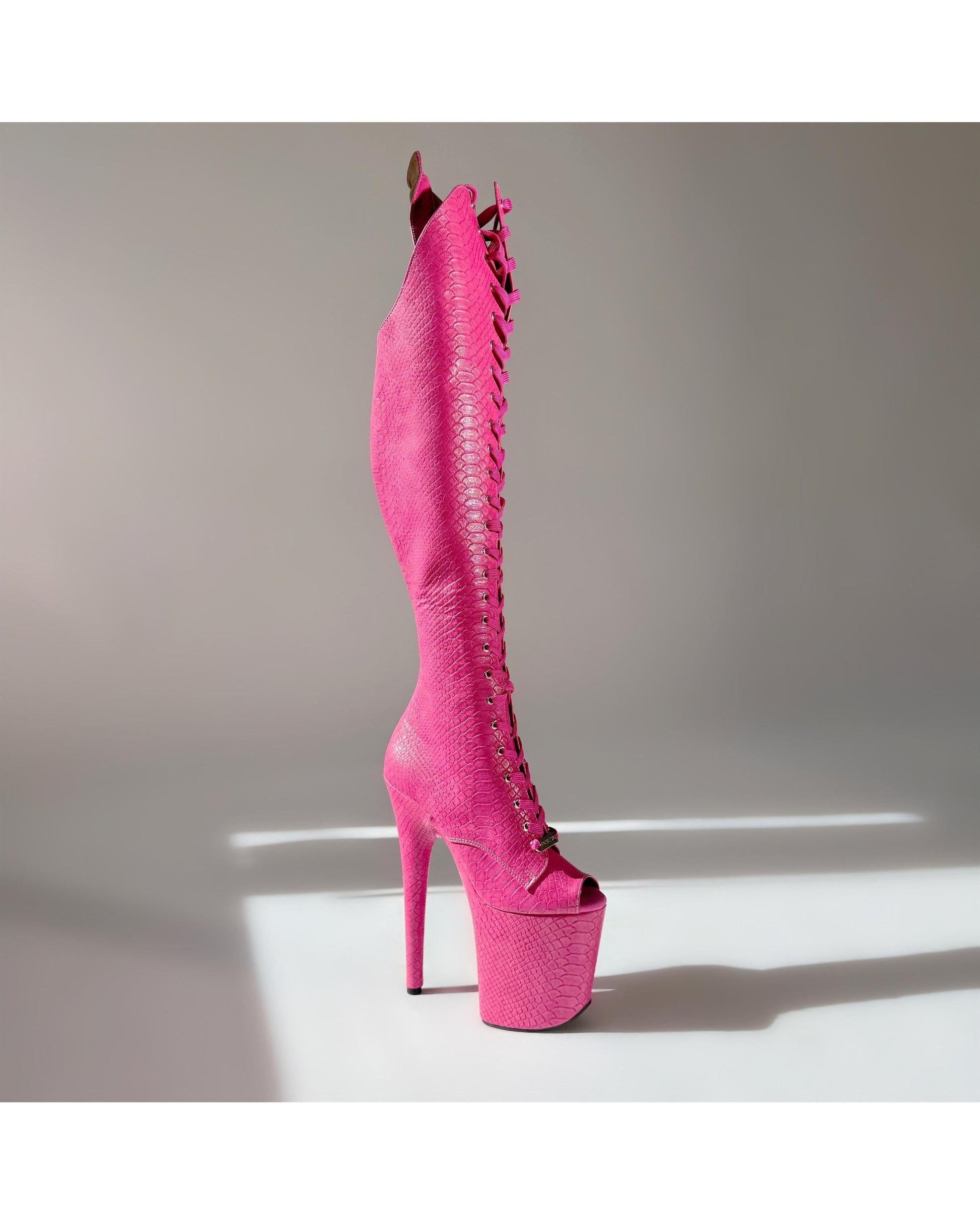 Medusa (Pretty Poison) Over the Knee-Boots-Pole Sins-Pole Sins- pole dance heels - pole dance boots