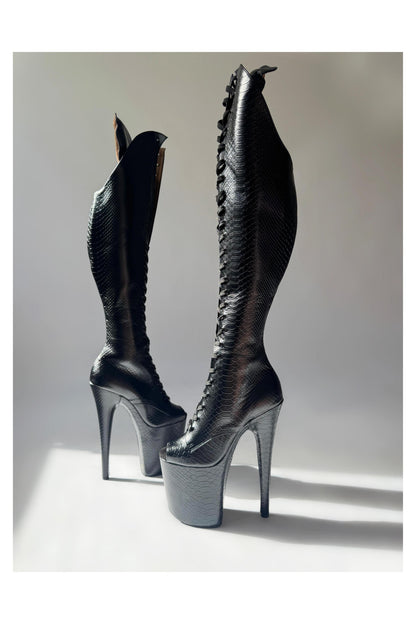 Medusa (Recoil) Over the Knee-Boots-Pole Sins-Pole Sins- pole dance heels - pole dance boots