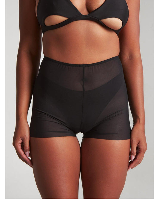 Moire Shorts Black-Harna Wear-Pole Sins- pole dance heels - pole dance boots