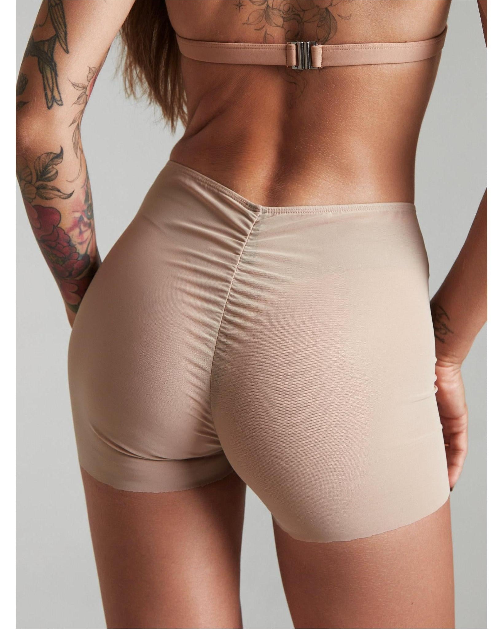 Moire Shorts Caramel-Harna Wear-Pole Sins- pole dance heels - pole dance boots