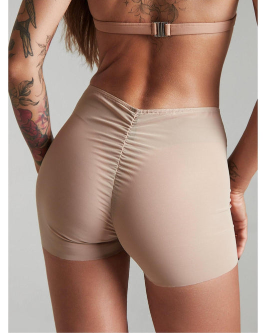 Moire Shorts Caramel-Harna Wear-Pole Sins- pole dance heels - pole dance boots