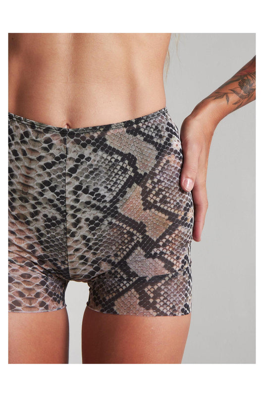Moire Shorts Snake-Harna Wear-Pole Sins- pole dance heels - pole dance boots