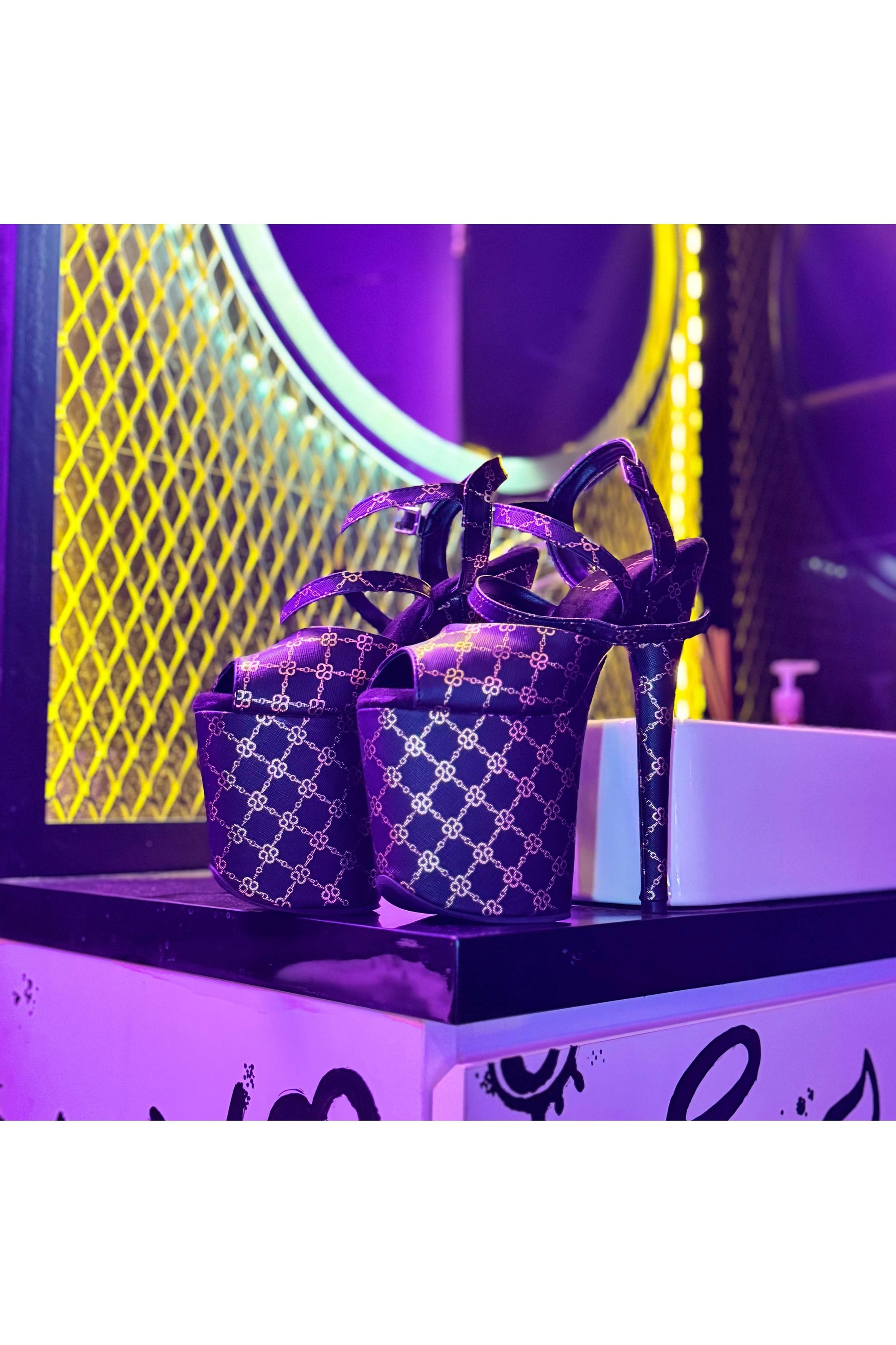 Net Worth (Black)-Pole Sins-Pole Sins- pole dance heels - pole dance boots