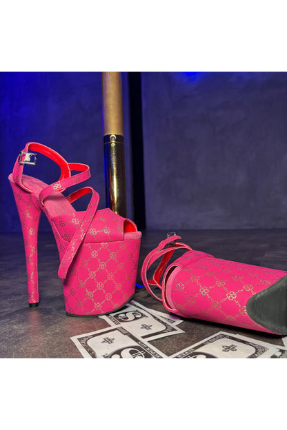 Net Worth (Pink)-Pole Sins-8-inch-AU5 / EUR35-Pole Sins- pole dance heels - pole dance boots