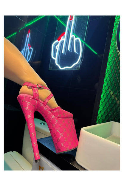 Net Worth (Pink)-Pole Sins-Pole Sins- pole dance heels - pole dance boots