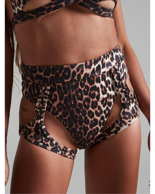 Peach Bottoms - Leopard-Harna Wear-XS-Pole Sins- pole dance heels - pole dance boots