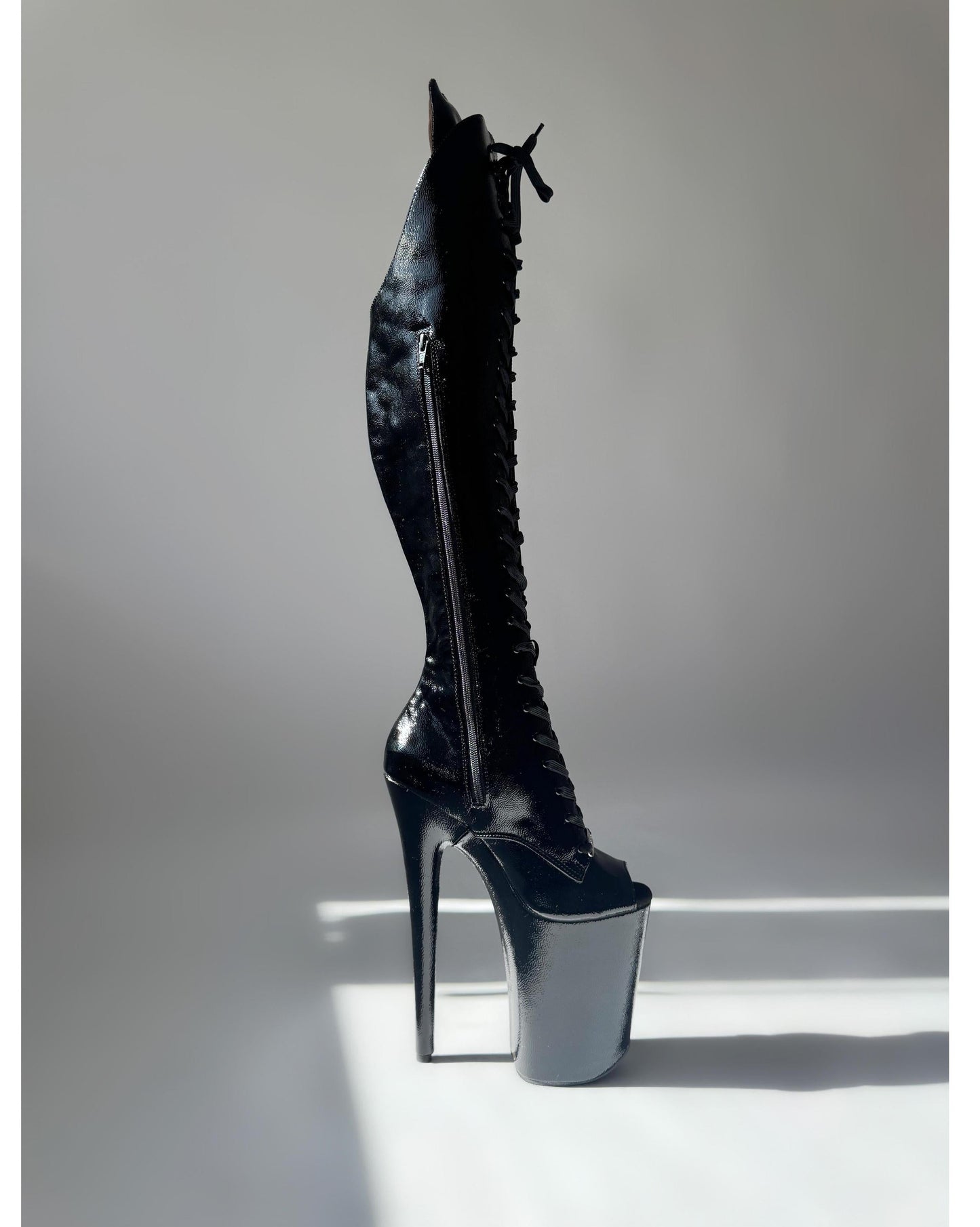 SafeWord - Over the Knee-Pole Sins-9-inch-Open-Toe-AU5 / EUR35-Pole Sins- pole dance heels - pole dance boots