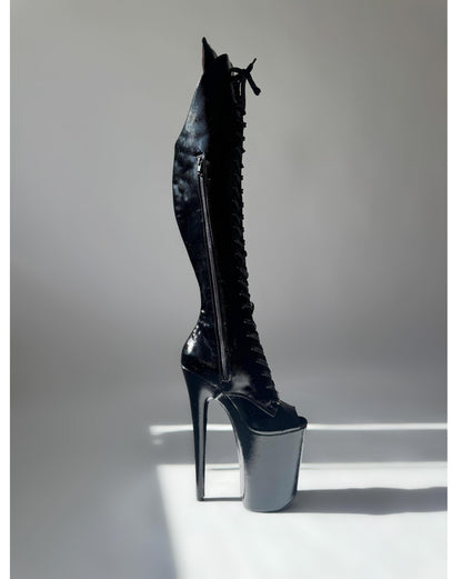 SafeWord - Over the Knee-Pole Sins-9-inch-Open-Toe-AU5 / EUR35-Pole Sins- pole dance heels - pole dance boots