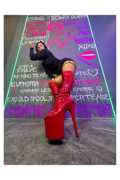 Untamed (Cherry)-Pole Sins-Pole Sins- pole dance heels - pole dance boots