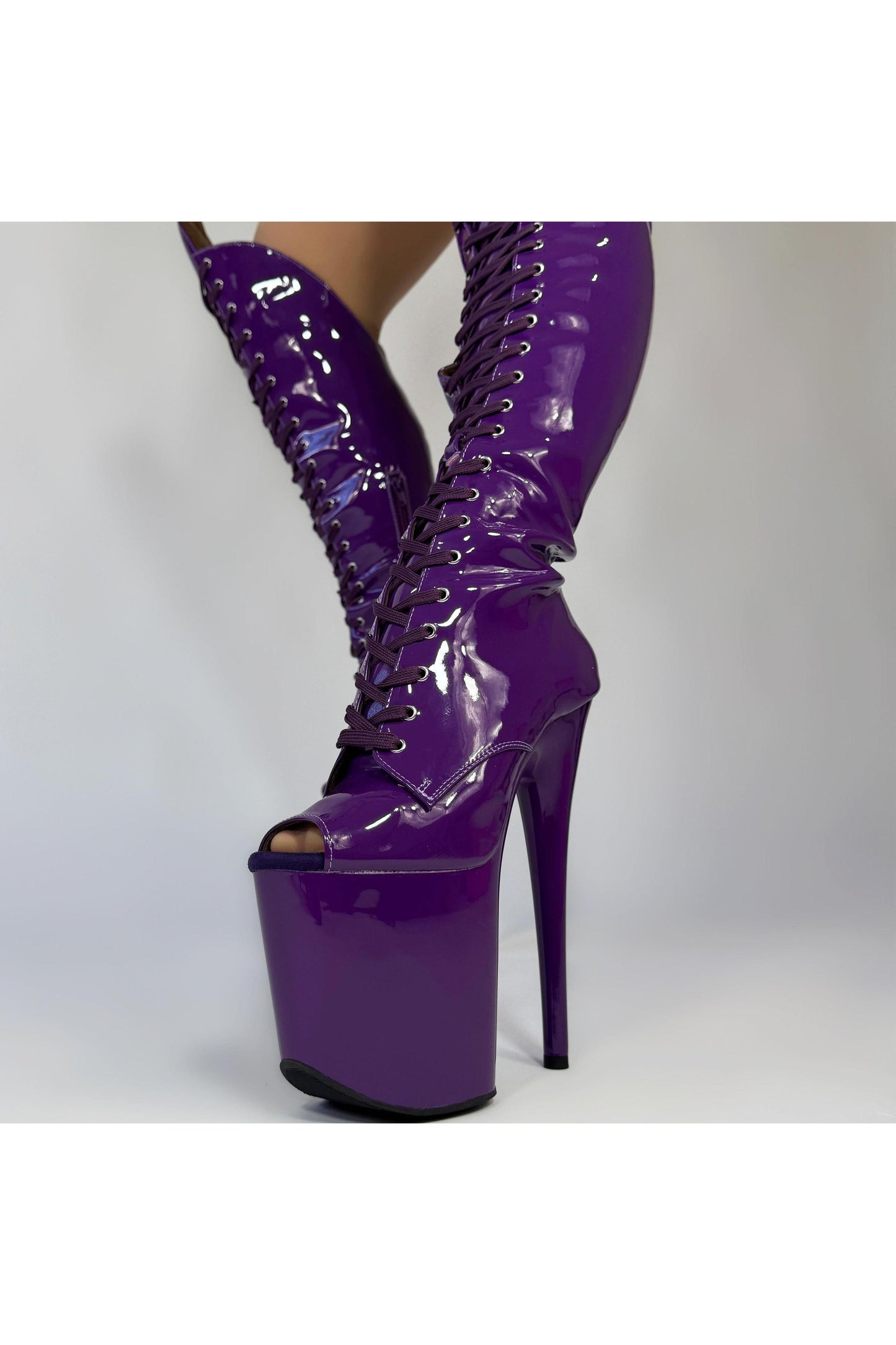 Untamed (Vixen)-Boots-Pole Sins-Open Toe-8-inch-AU5 / EUR35-Pole Sins- pole dance heels - pole dance boots