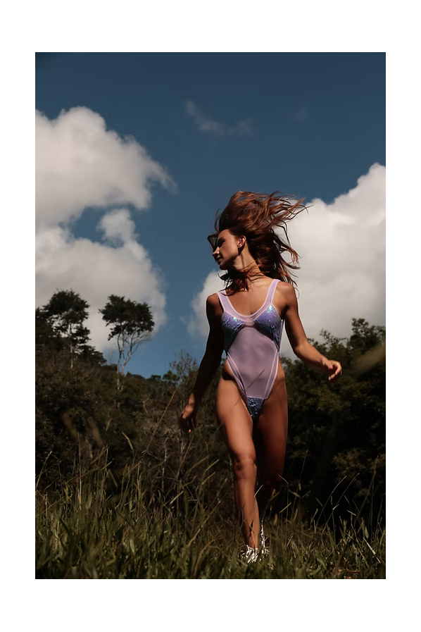 Vertigo Lavender Sequin Bodysuit-Rolling Brand-Pole Sins- pole dance heels - pole dance boots