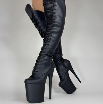 Witchcraft (Over the Knee)-Pole Sins-8-inch-Closed-Toe-AU5 / EUR35-Pole Sins- pole dance heels - pole dance boots