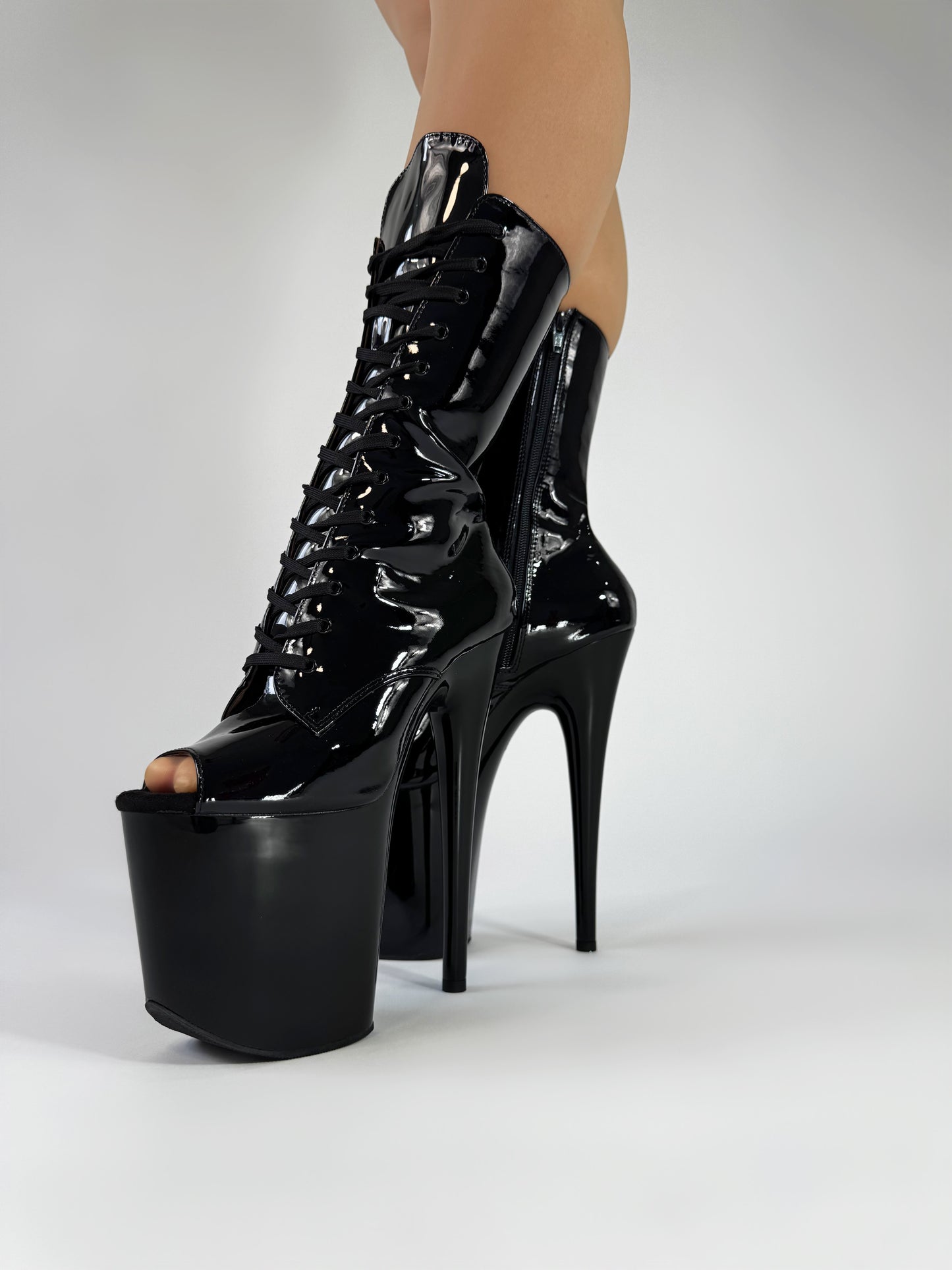 open toe pleaser black