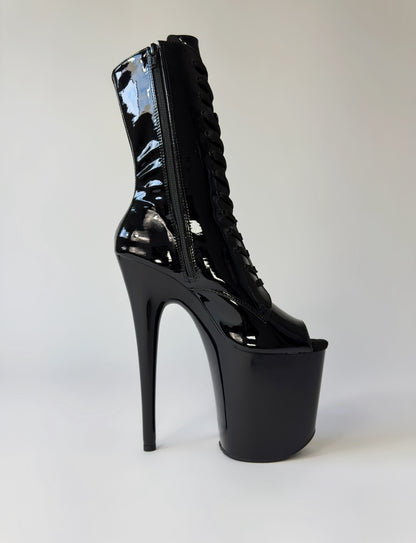 black poledance heels