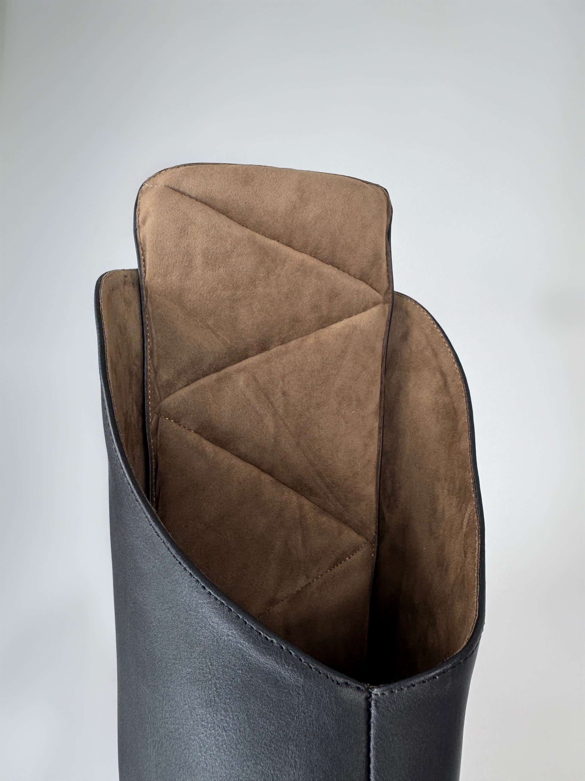 knee high pole boots padded tongue high heels