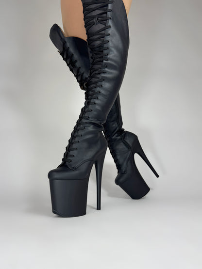 over the knee high poledance heels